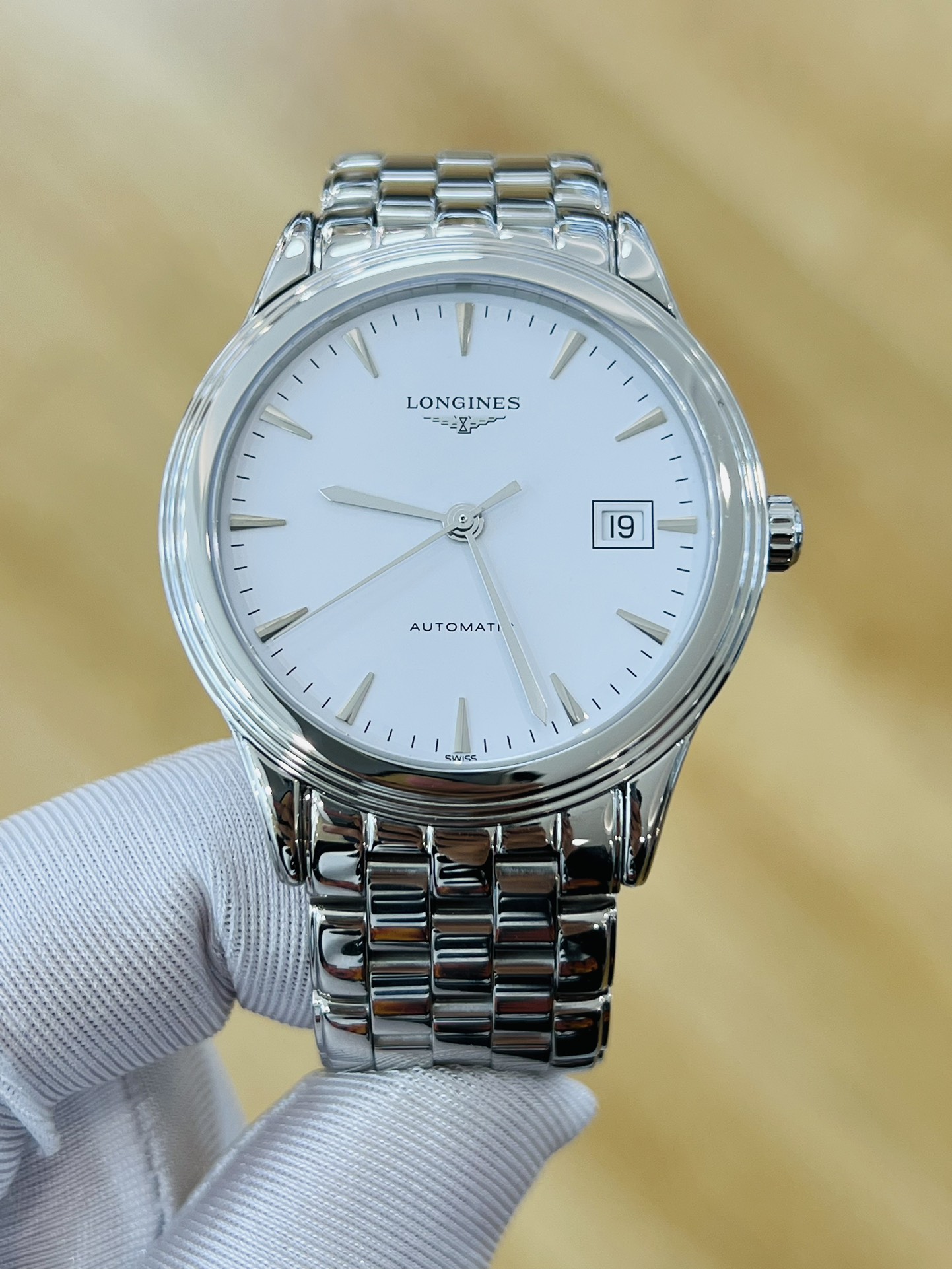 [9.8]浪琴军旗手表表径38.5mm日历自动机械男款腕表L4.874.4.12.6