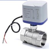 304不锈钢电动二通球阀220v常闭常开两线36v电动管道出水开关水阀