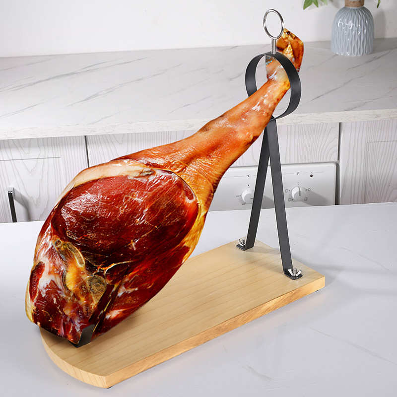 厂家直销厂家生产家用挂火腿架子西班牙款松木简易火腿架羊腿座切