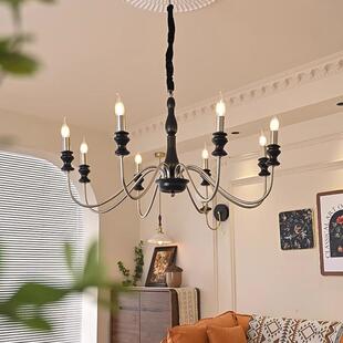 美式中967古风吊灯法乡式复古客厅书大洋气房村楼梯间房卧室蜡烛