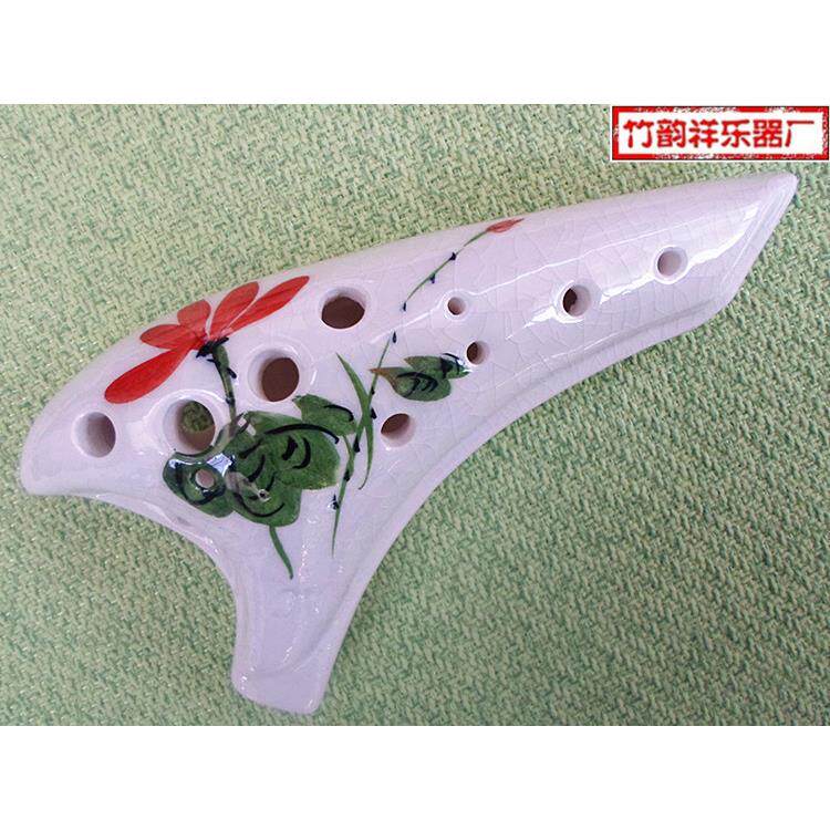竹韵祥专业陶笛12孔中音C调AC十二孔瓷笛初学者教学学校培训