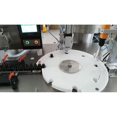 酵素玻璃瓶液体灌装轧盖机 果汁饮料铝盖轧盖 口服液灌装旋盖机