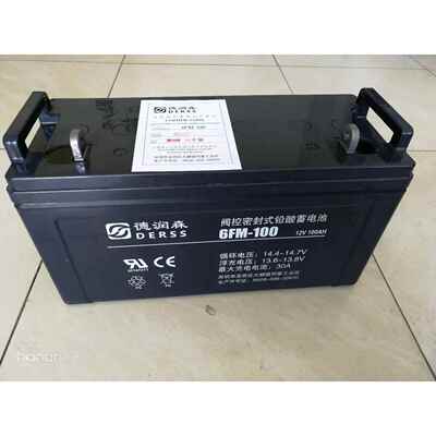 德润森6-FM-100铅酸免维护12v100ah蓄电池后备电源光伏储能专用