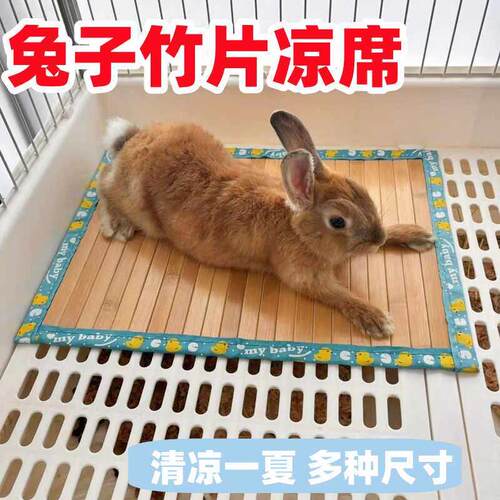 兔子冰垫凉席垫子夏天降温散热板龙猫荷兰猪小宠通用竹席