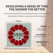 新款 可视化计时器智能桌面定时器静音正计时到计时钟闹钟