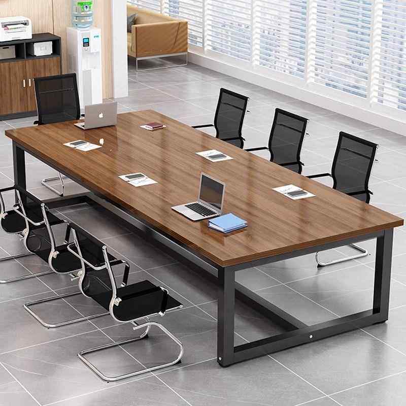 会议长桌简约现代长方形办公室大桌桌子洽谈台桌条无品牌/长桌工