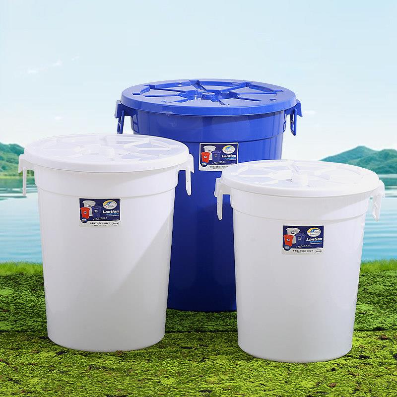 加厚大号塑料水桶带盖子食品级储水桶圆桶家用装米特大容量发酵胶