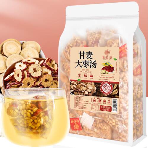 甘麦大枣汤女人冲泡浮淮小麦茶包炙甘草更年期潮热多汗自汗睡眠茶