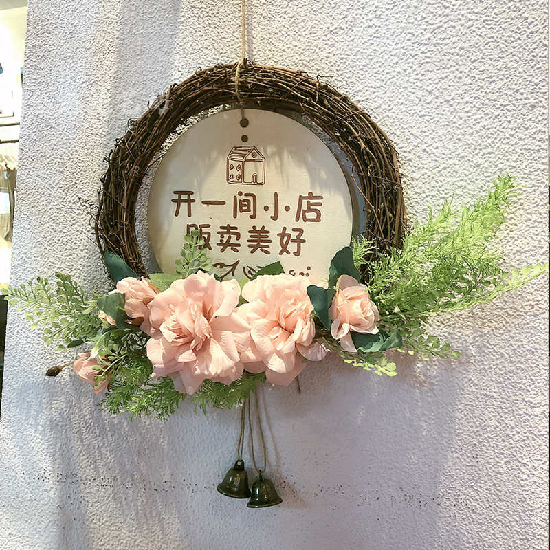 美容院墙上装饰品挂件遮丑电视背景的小可爱客厅艺术室内理发店