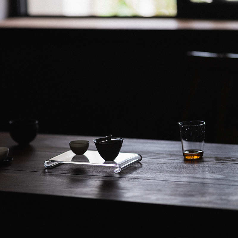 透明亚克力壶承茶具茶杯收纳百搭小茶盘干泡台茶承托盘花架