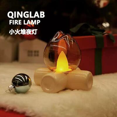 火堆小夜灯网红爆款礼品财火灯氛围感卧室床头摆件颜值创意小夜灯