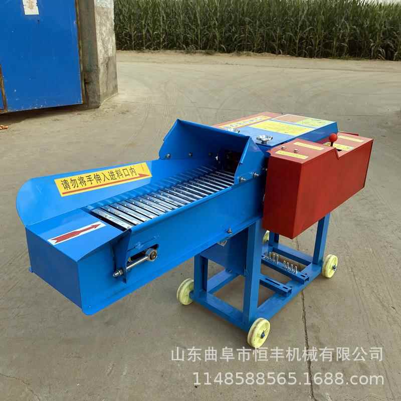 畜牧养殖饲料干湿两用牛羊鸡鸭鹅饲料秸秆玉米铡草粉碎一体机