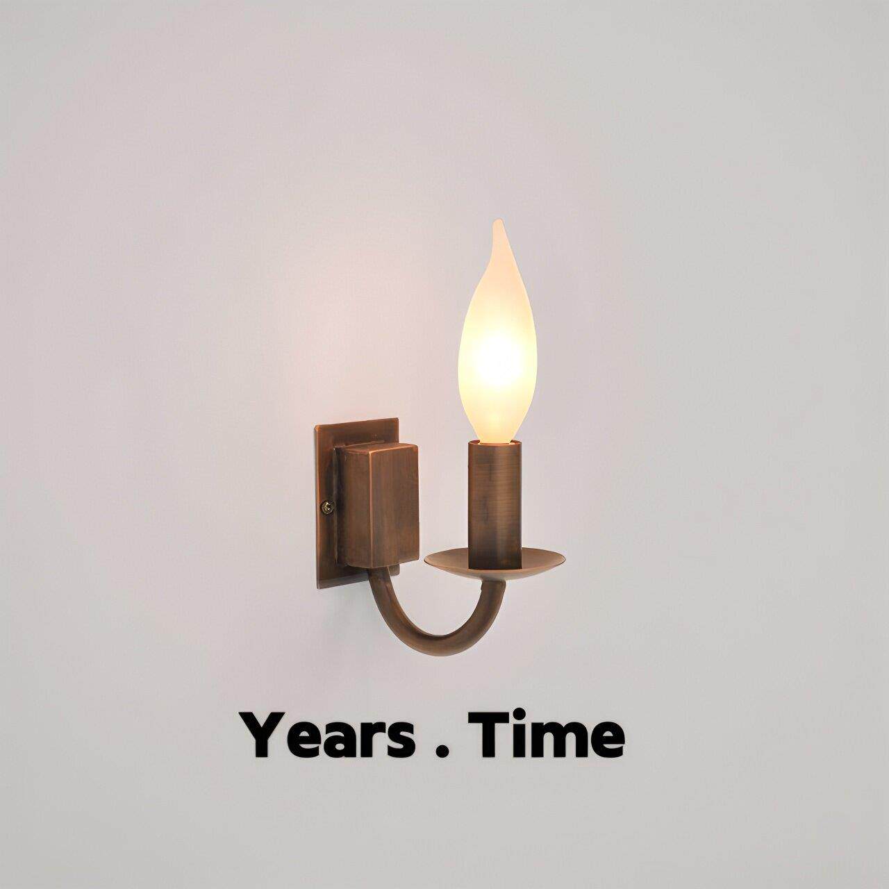 YearsTime 全铜覆古壁灯 床头灯 镜前灯 楼梯灯 蜡烛壁灯