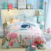 高档结婚季 全棉卡情侣婚通庆三四件3D床套纯单棉床品床上用品 四季