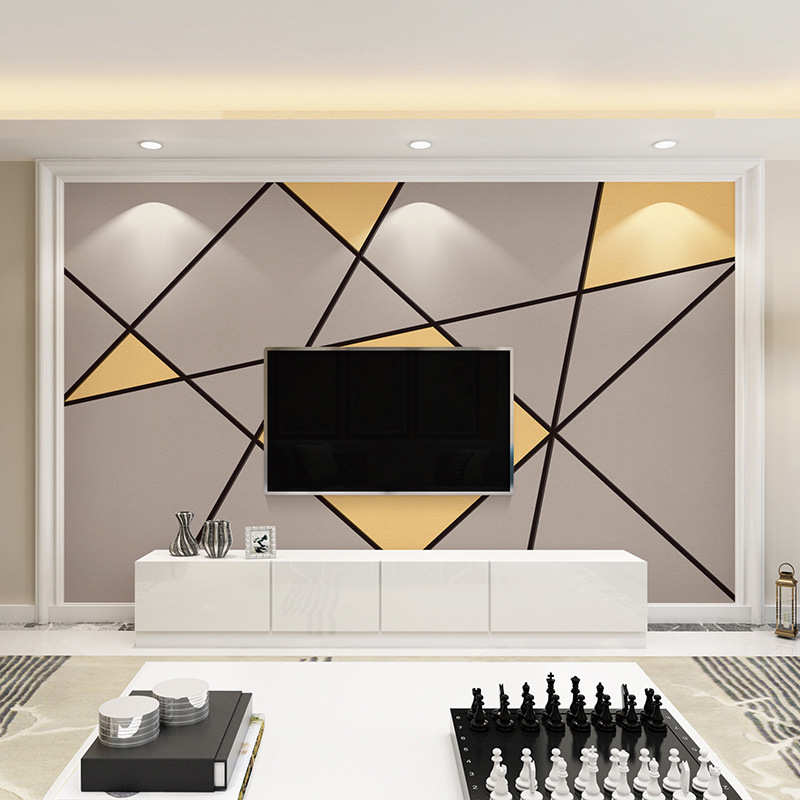 现代简约酒店工程墙纸壁画5d装饰壁画8d无缝墙布3d电视背景墙浮雕