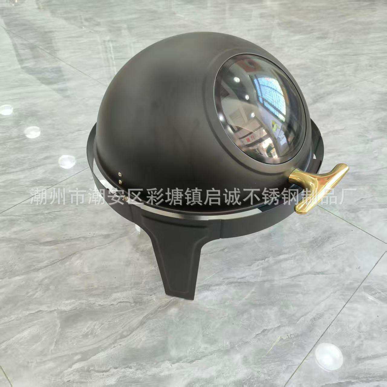 跨境不锈钢自助餐炉圆形酒精炉餐厅保温炉6.8L商用酒店婚宴布菲炉