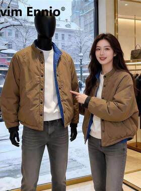 Visvim Ennio美式复古双面穿棉服男女春季撞色多巴胺情侣外套户外