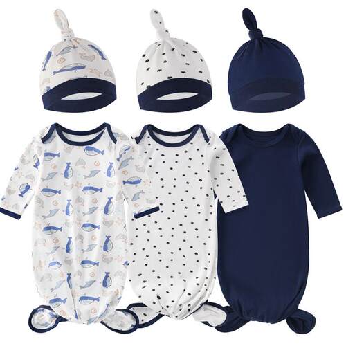 Newborn baby knotted sleeping bag hat set, baby anti