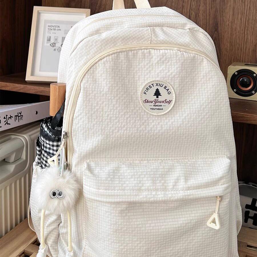 德国品质书包减负女生初中生小众设计揹包纯色高颜值高中双肩包