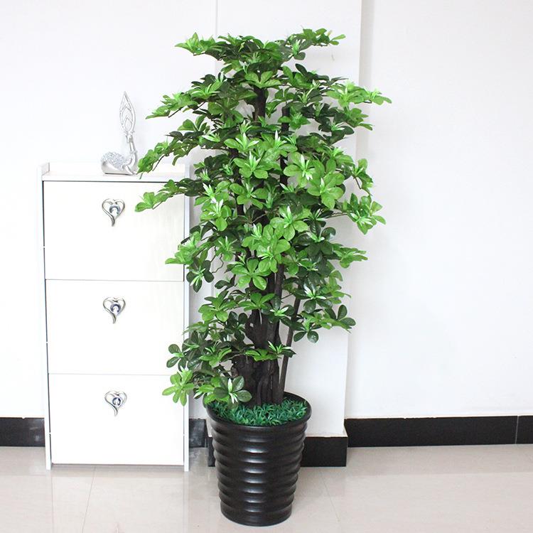 假树仿真绿植盆栽大型客厅落地盆景假花装饰室内实木杆木兰树
