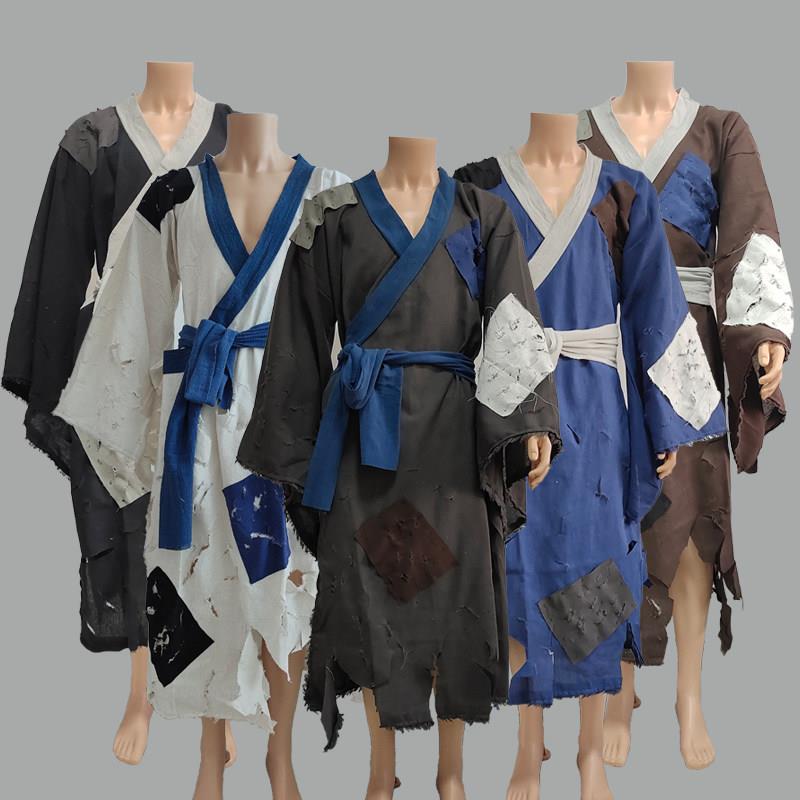 直播网红乞丐服粗布破烂济公风格古装搞怪服装图片