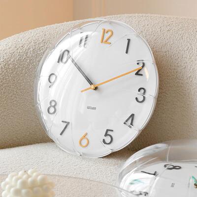 wozoom屋准免打孔泡泡气球钟表挂钟客厅现代奶油风2026新款时钟