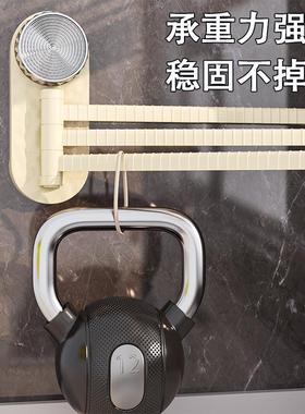 吸盘旋转抹布架免打孔毛巾架多杆壁挂沥水架置物架挂架吸盘式y109