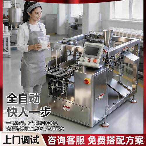 全自动给袋式包装机粉末灌装机咖啡豆酱料狗粮液体膏体打包机