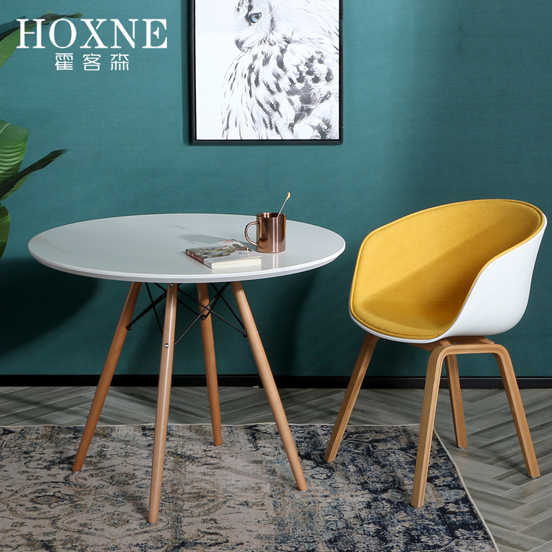 霍客森定制桌子北欧圆桌家用小户型餐桌简约现代桌子阳台咖啡桌