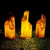 太阳能花园灯户外防水竹笋景观灯模拟创意发光竹花园装 饰草坪灯