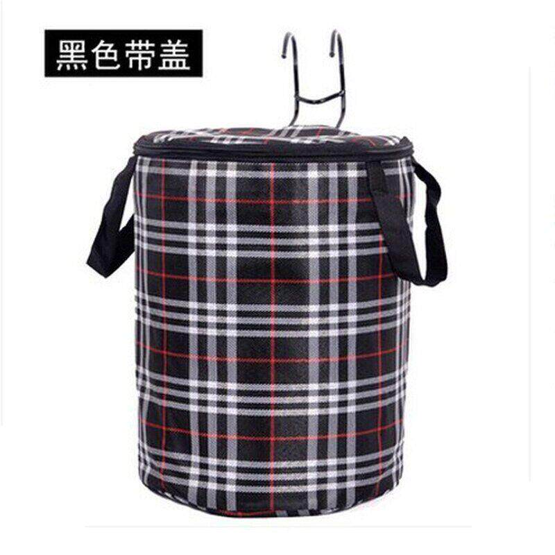 折叠车自行车车筐篮子菜篮加厚帆布可折叠大号前车筐车篓挂篮带盖