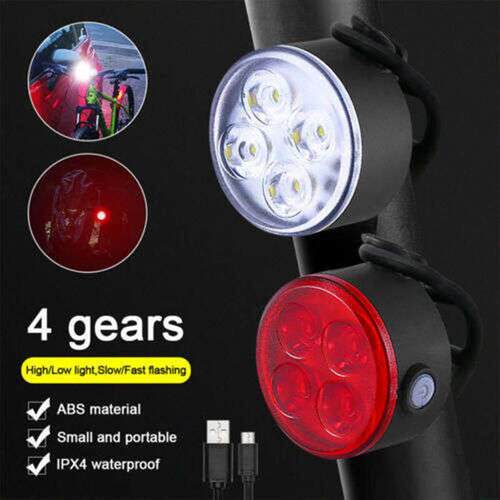 Bicycle front and rear light set equipment