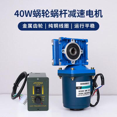 信达工厂矩40W蜗轮单蜗杆减速电机r30相大力v5IK40RA1220v交流调