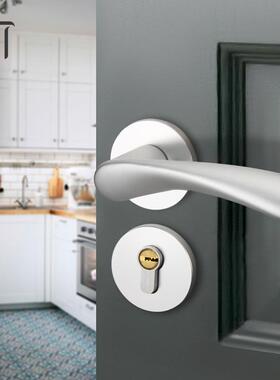 厂门家直销静音门锁内房门锁间实木把手房家53509用黑色分室体锁