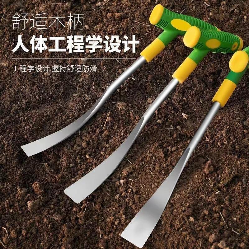 现货挖蒜铲子农用不锈钢花铲园艺锄草小铲子塑柄挖野菜挖大蒜铲子