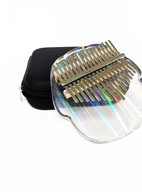 源头厂家拇琴彩水晶透明卡指02林琴巴kal虹imba17音手指钢可定批