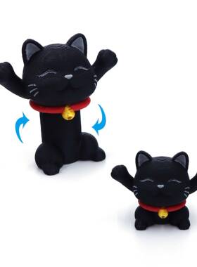 d打印伸缩猫解压螺旋猫创意玩具跨境爆款摆件不可能的穿梭模型