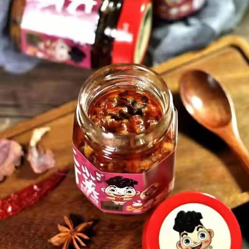 东北特产润乡木耳即食罐头下饭拌面 面香辣黑木耳辣酱168克