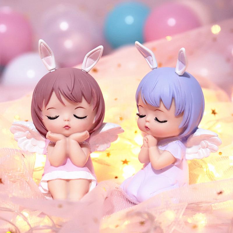 网红可安妮宝贝焙B82880蛋蛋糕装爱饰摆件卡通玩具天使儿童生日糕