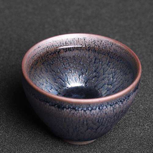 名家建阳铁胎千层雪莲小口径建盏主人杯茶具品茗杯陶瓷茶盏天目