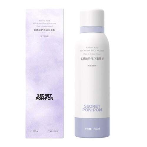 【沐浴露】心动密语氨基酸奶泡沐浴慕斯 200ml，紫色