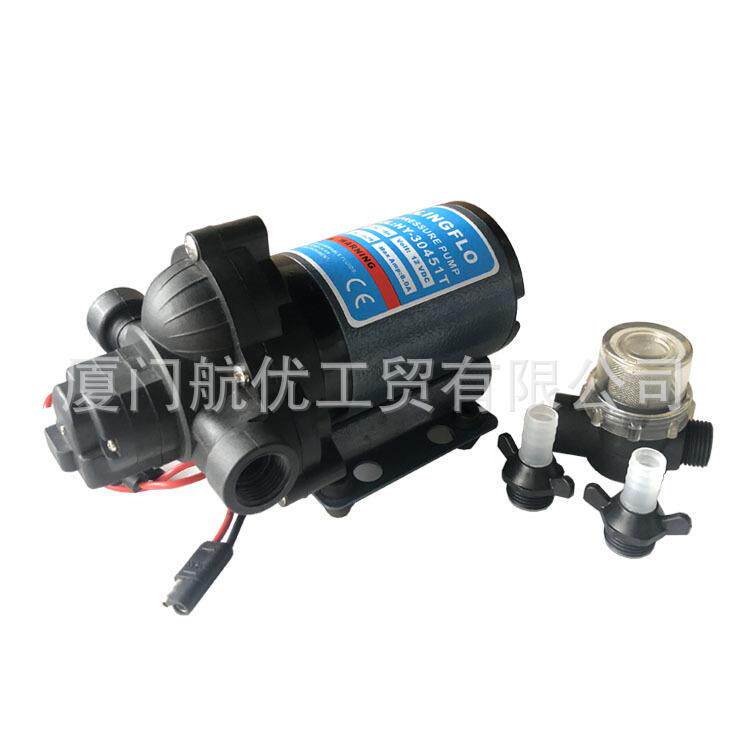 12V三腔水泵微型直流隔膜泵房车游艇RV电动液泵直流高压微型水泵
