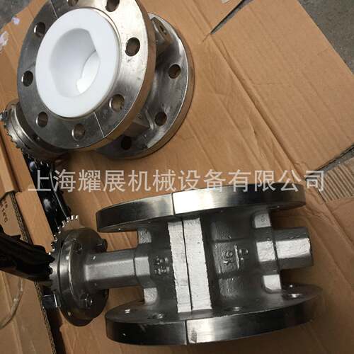 D41F46-10P不锈钢法兰衬氟蝶阀 手动衬氟蝶阀DN20 25 50 100 150