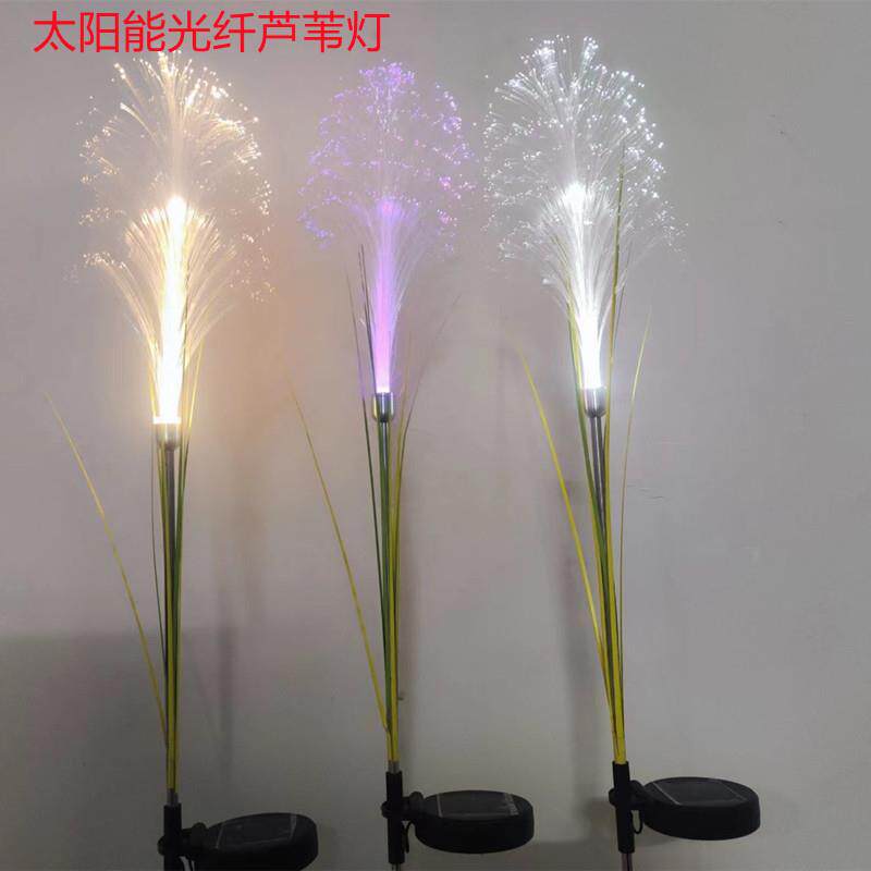 新款太阳能芦苇灯路引舞台装饰地插灯婚礼布置户外透光超亮灯光秀
