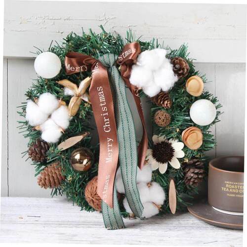 Christmas wreath door decorations圣诞花环门挂圣诞节装饰品