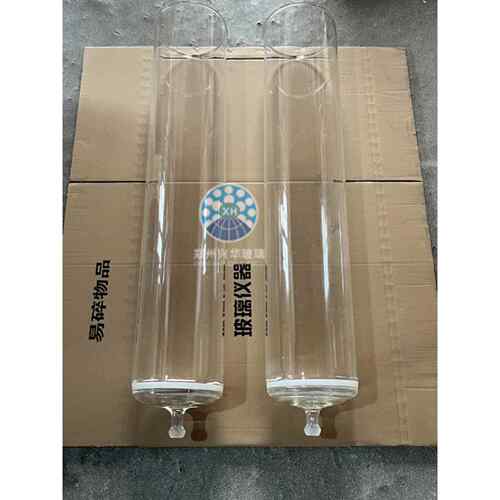 玻璃层析柱大型色层分析柱具砂芯球磨分体四氟阀门活塞柱专用支架
