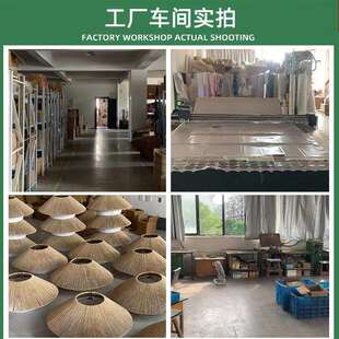 新中式 手工藤艺灯饰 藤编织吊灯罩禅意茶室客厅卧室民宿餐厅灯日式