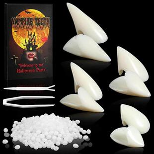 Teeth Costume Vampire Props Halloween Dentures Pair Fangs