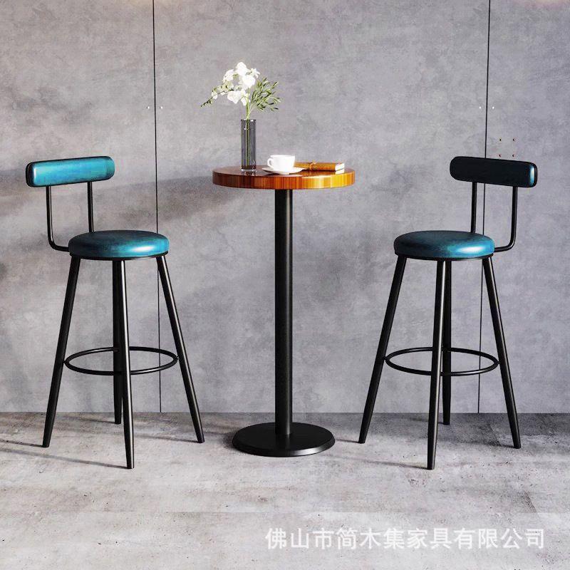铁吧椅台艺高脚凳酒吧椅家用靠背吧台高简凳约无品牌/前台高脚桌