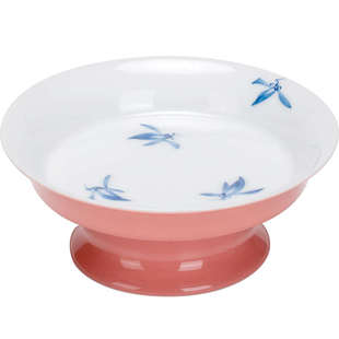 茶壶手绘果盘陶瓷兰花承台泡茶点纯干托盘壶盖碗功夫家用茶具桃红